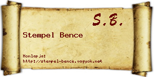 Stempel Bence névjegykártya